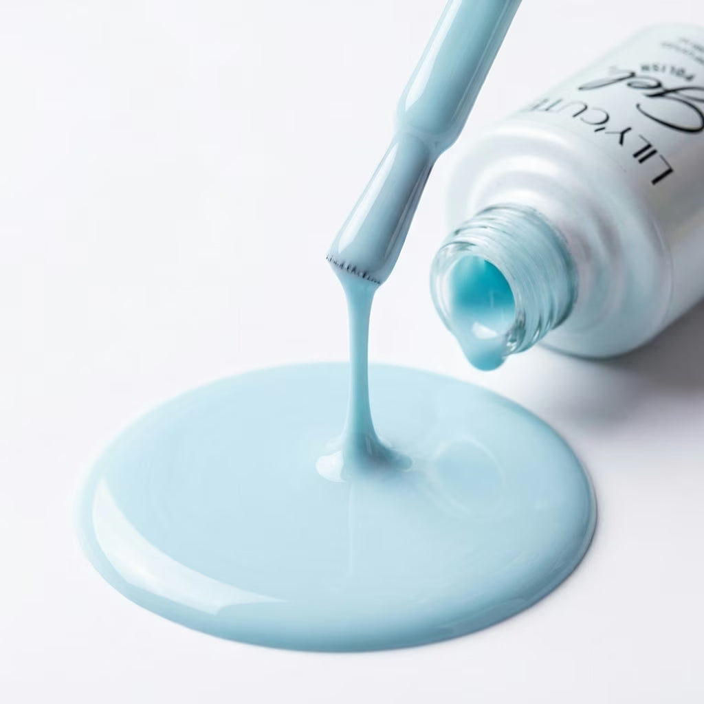 LILYCUTE Ice Blue Nail Gel Polish 7ml (X050) UV LED - LILYCUTE - Brush Drip