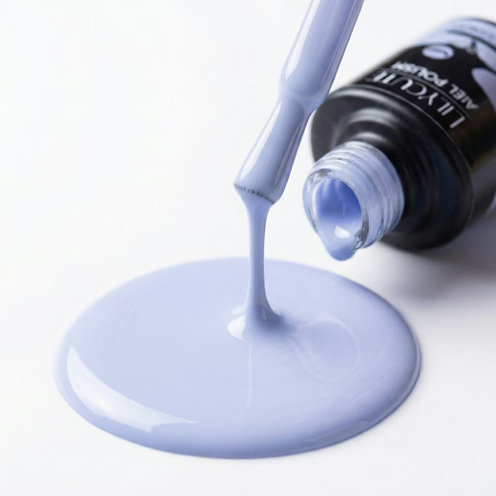 LILYCUTE Lavender Blue Nail Gel Polish 7ml (X052) UV LED - LILYCUTE - Brush Drip