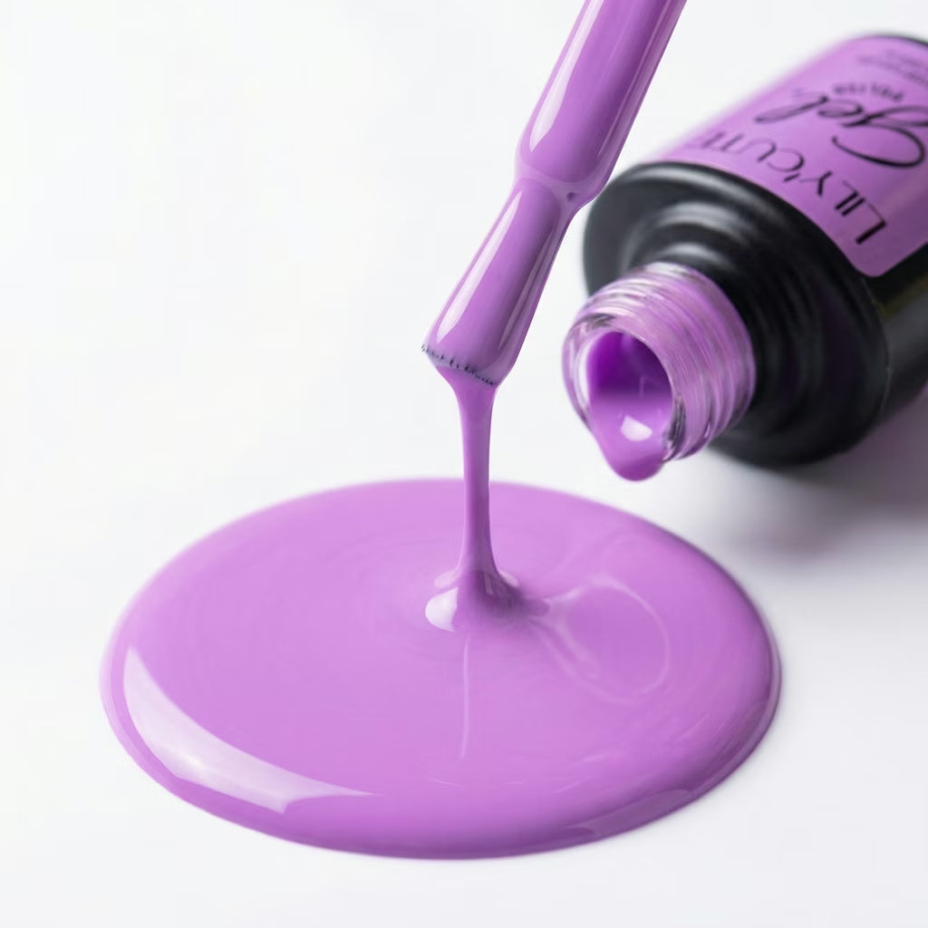LILYCUTE Light Amethyst Nail Gel Polish 7ml (X062) UV LED - LILYCUTE - Brush Drip