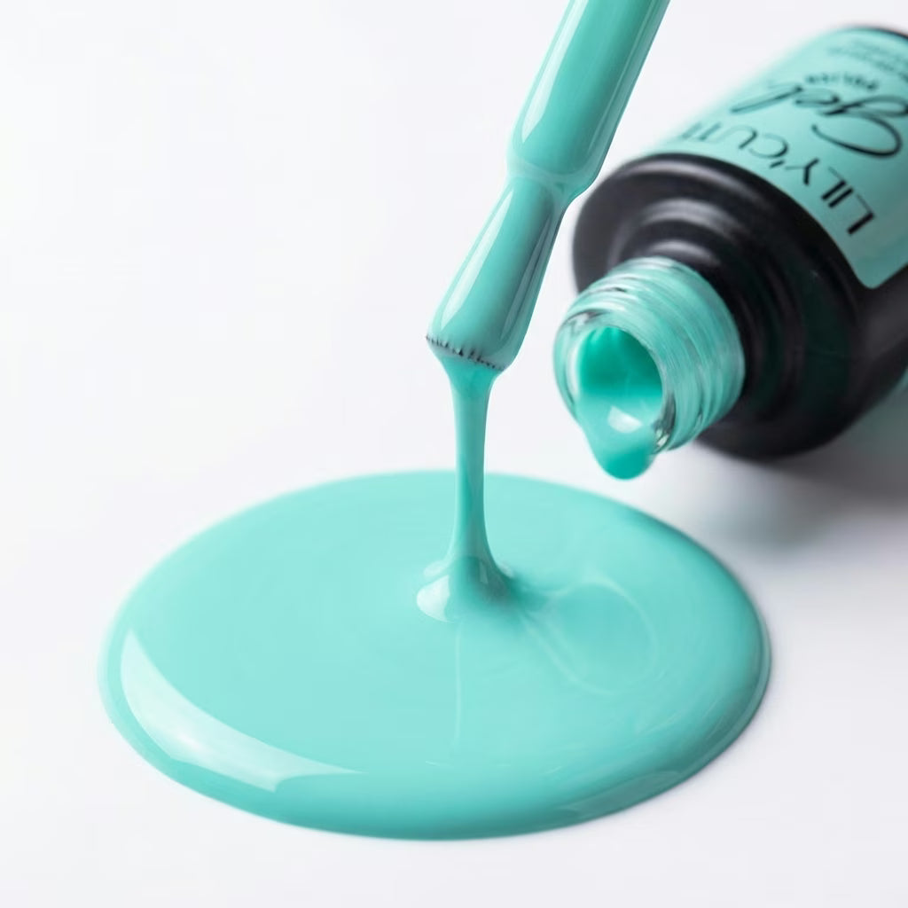 LILYCUTE Light Teal Nail Gel Polish 7ml (X086) UV LED - LILYCUTE - Brush Drip