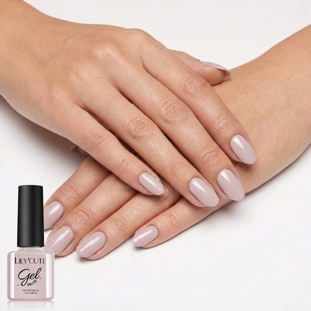 LILYCUTE Mauve Nude Nail Gel Polish 7ml (X016) UV LED - LILYCUTE - Two Hands Swatch