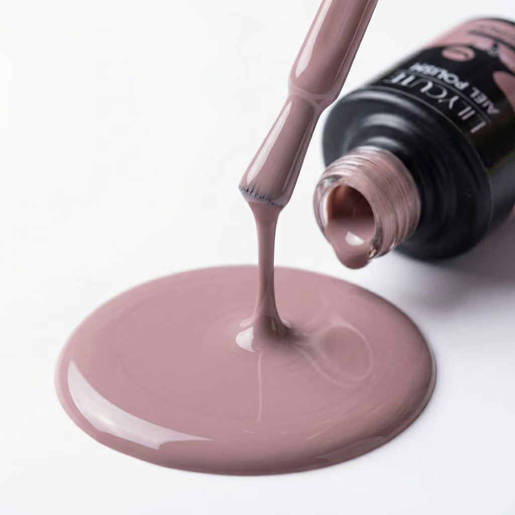 LILYCUTE Mauve Taupe Nail Gel Polish 7ml (X017) UV LED - LILYCUTE - Brush Drip