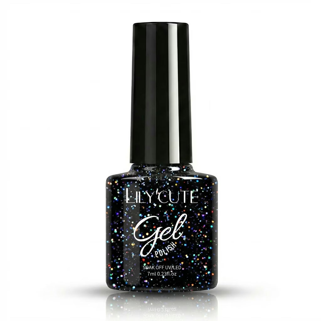 LILYCUTE Midnight Soak Off Gel Nail Polish 7ml () UV LED Bottle
