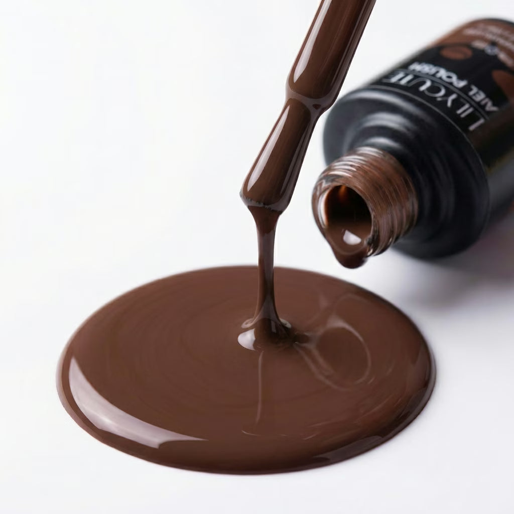 LILYCUTE Mocha Brown Nail Gel Polish 7ml (X027) UV LED - LILYCUTE - Brush Drip