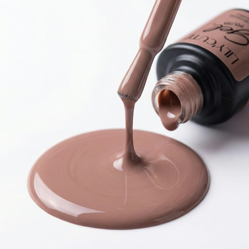 LILYCUTE Mocha Nail Gel Polish 7ml (X012) UV LED - LILYCUTE - Brush Drip