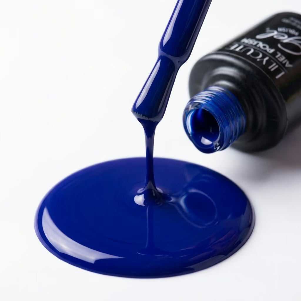 LILYCUTE Navy Blue Nail Gel Polish 7ml (X044) UV LED - LILYCUTE - Brush Drip