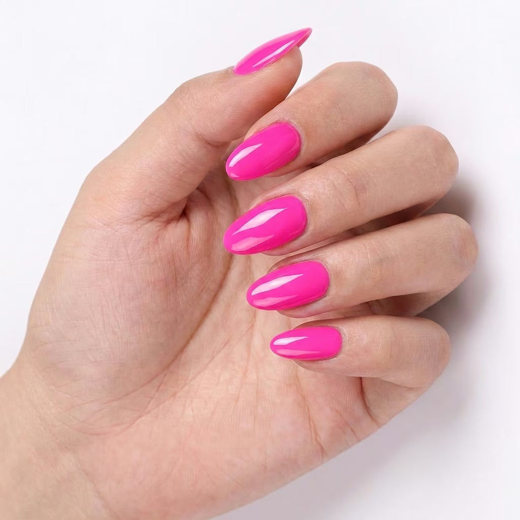LILYCUTE Neon Pink Nail Gel Polish 7ml (X102) UV LED - LILYCUTE - Hand Swatch