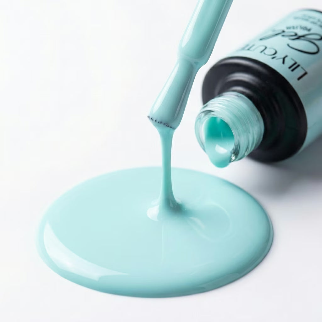 LILYCUTE Pale Aqua Nail Gel Polish 7ml (X080) UV LED - LILYCUTE - Brush Drip