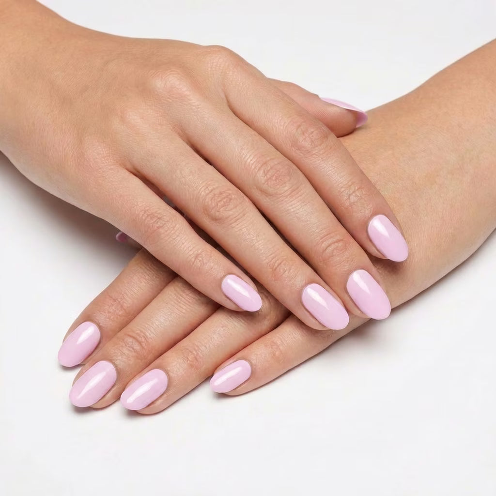 LILYCUTE Pale Pink Nail Gel Polish 7ml (X073) UV LED - LILYCUTE - Two Hands Swatch