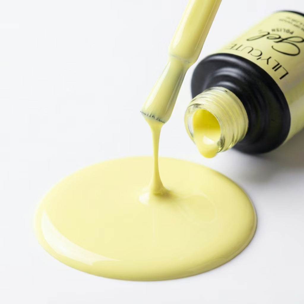 LILYCUTE Pale Yellow Nail Gel Polish 7ml (X079) UV LED - LILYCUTE - Brush Drip