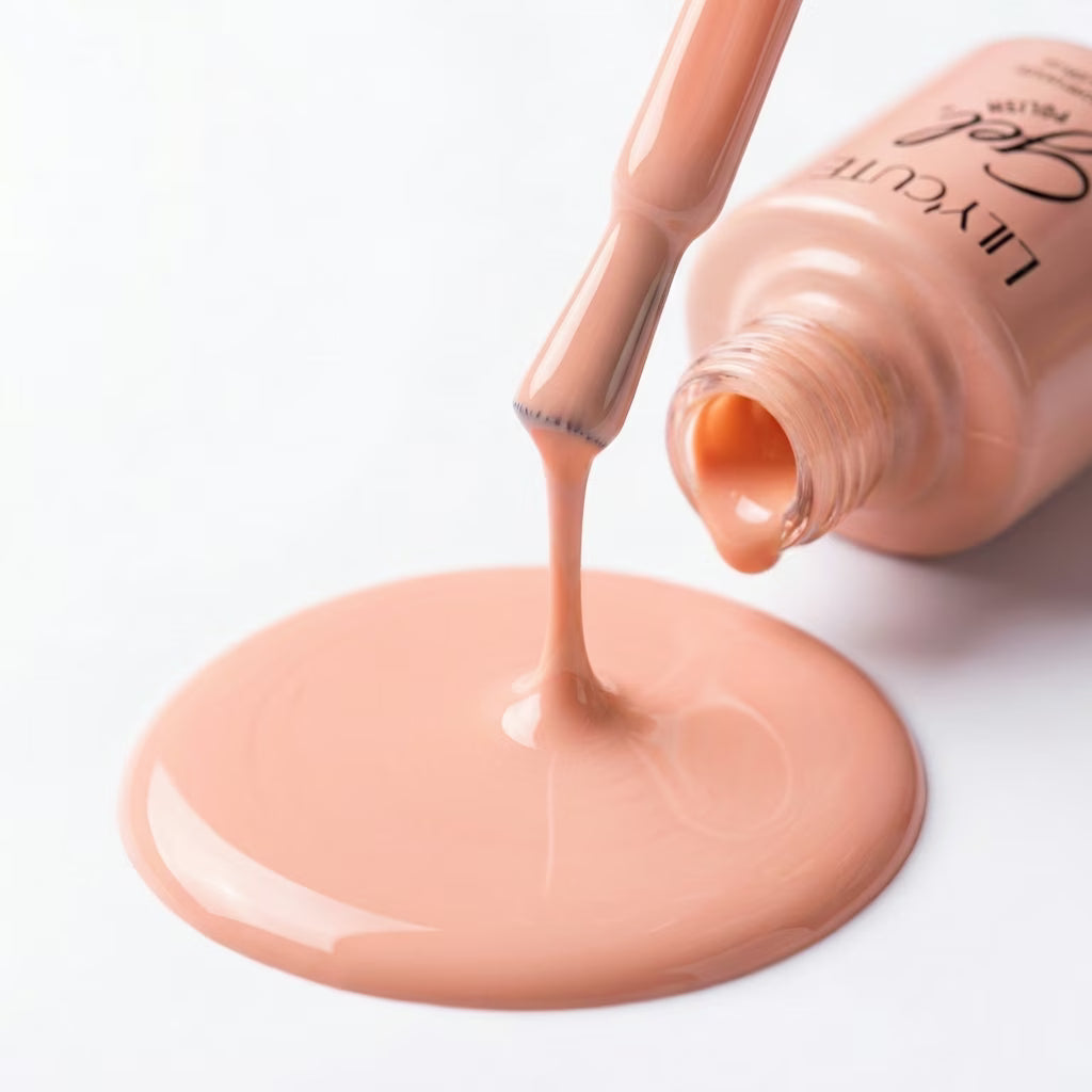 LILYCUTE Peachy Nude Nail Gel Polish 7ml (X014) UV LED - LILYCUTE - Brush Drip