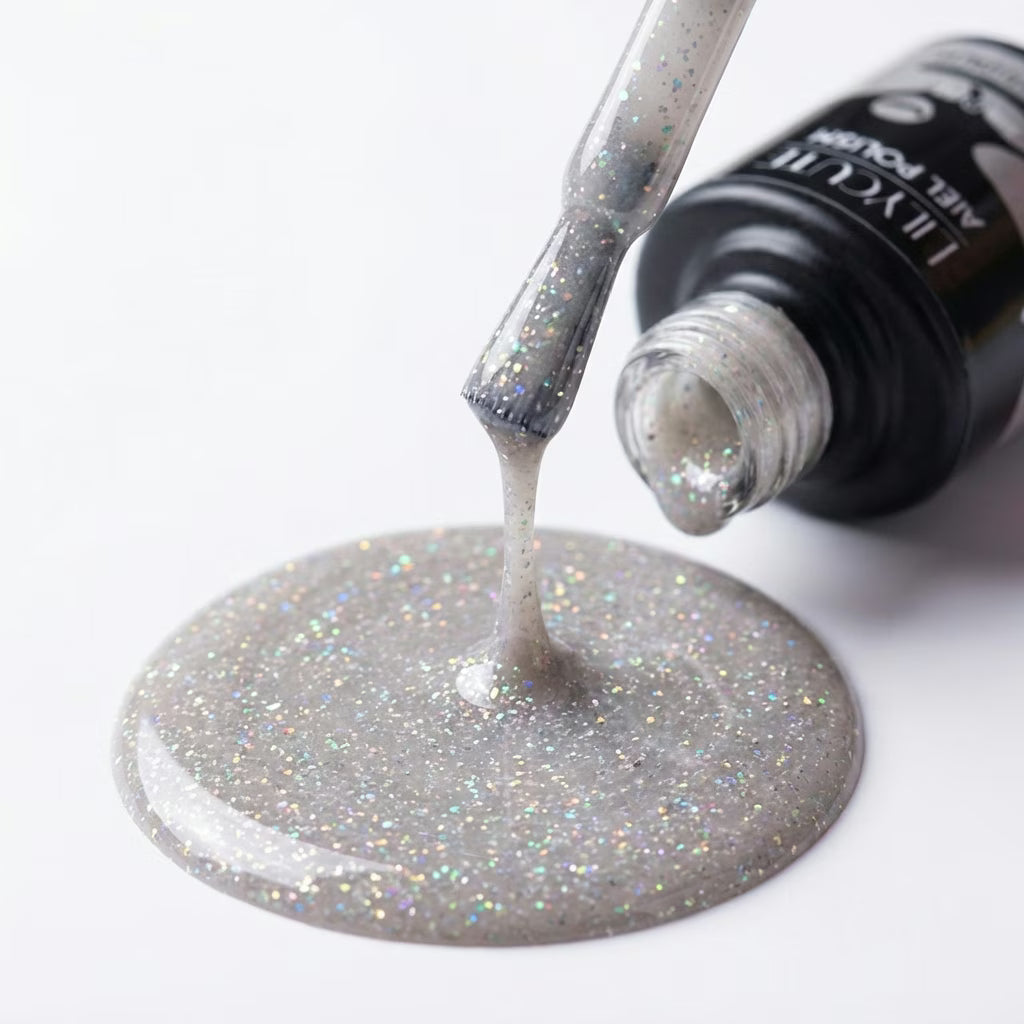 LILYCUTE Pearl Gray Nail Gel Polish 7ml (X117) UV LED - LILYCUTE - Brush Drip