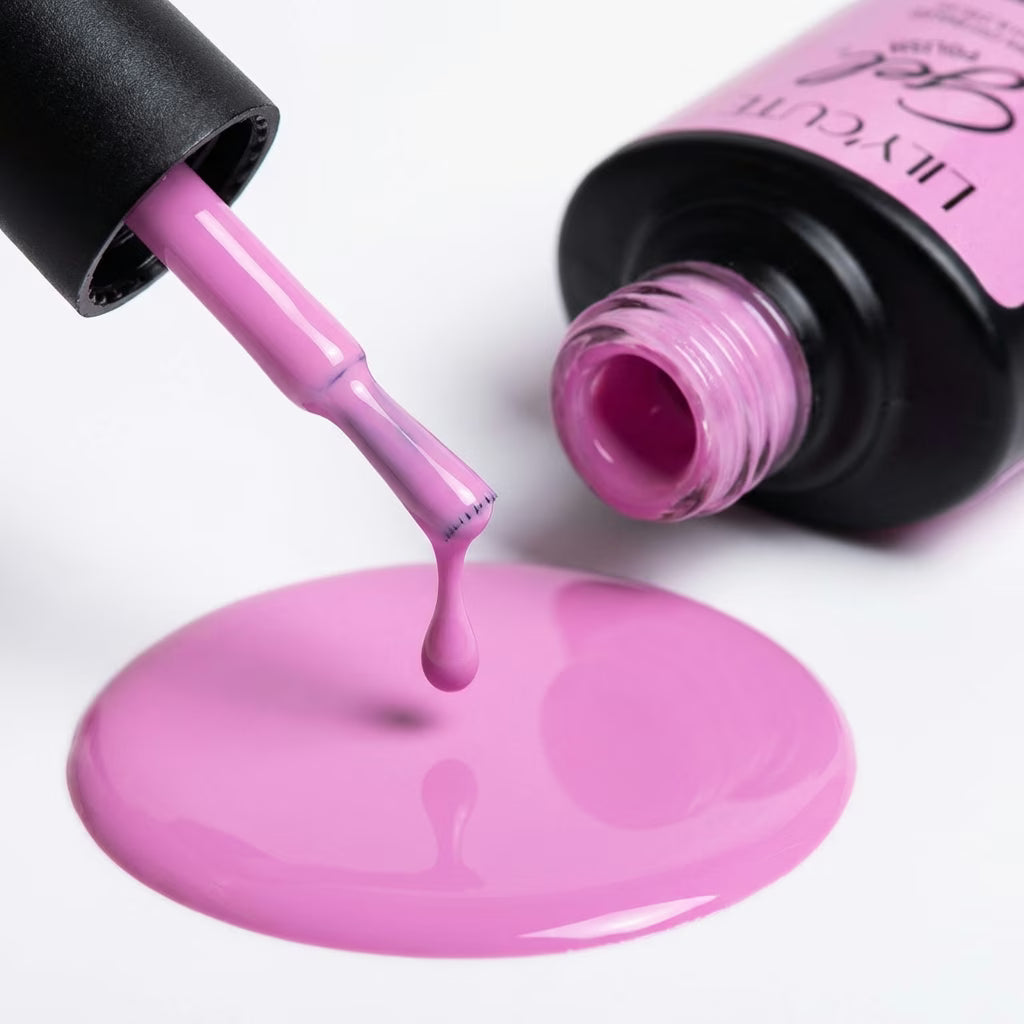 LILYCUTE Pink Orchid Nail Gel Polish 7ml (X065) UV LED - LILYCUTE - Brush Drip