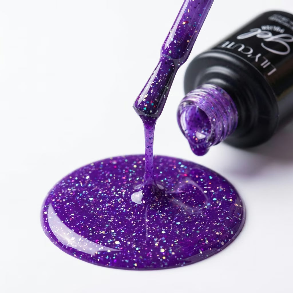 LILYCUTE Royal Purple Nail Gel Polish 7ml (X119) UV LED - LILYCUTE - Brush Drip
