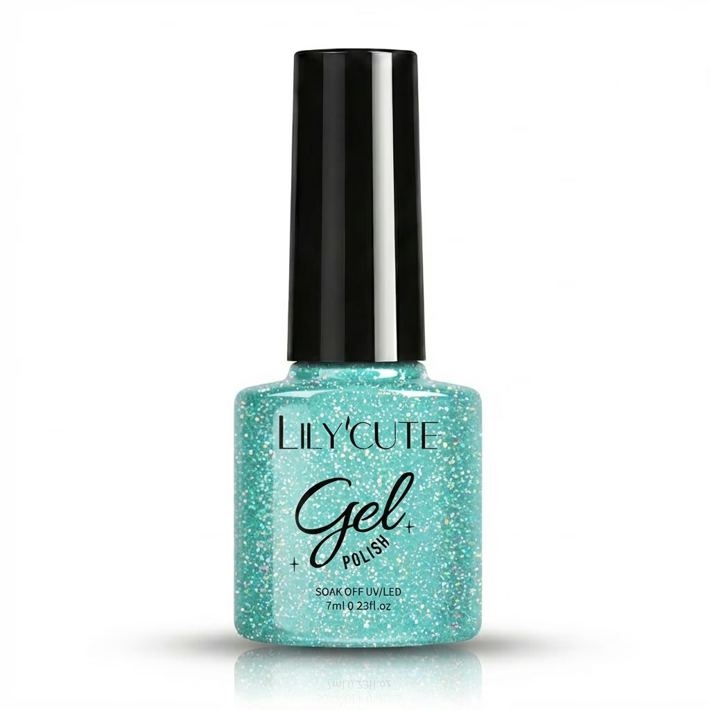 LILYCUTE Seafoam Soak Off Gel Nail Polish 7ml (X118) UV LED Bottle
