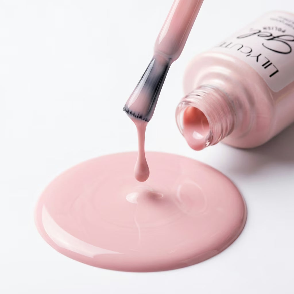 LILYCUTE Soft Rose Nail Gel Polish 7ml (X076) UV LED - LILYCUTE - Brush Drip