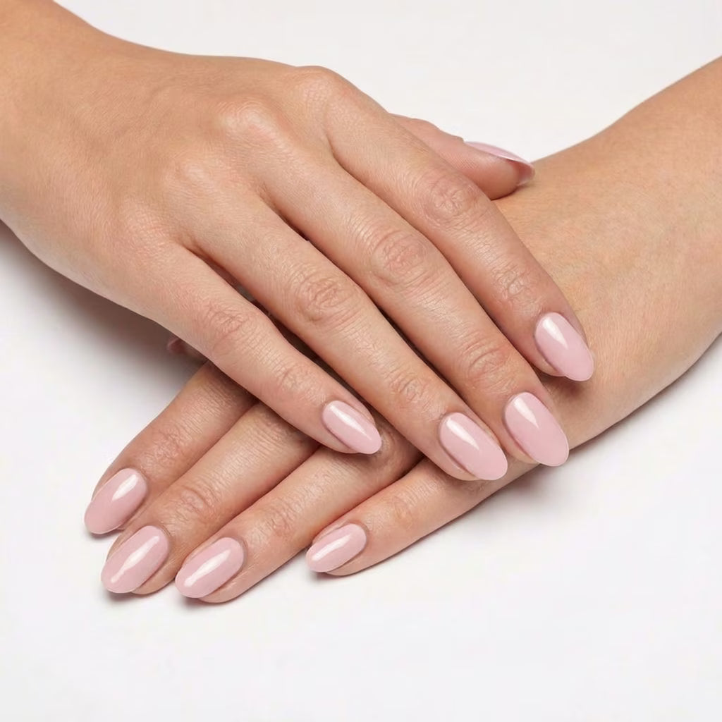 LILYCUTE Soft Rose Nail Gel Polish 7ml (X076) UV LED - LILYCUTE - Two Hands Swatch