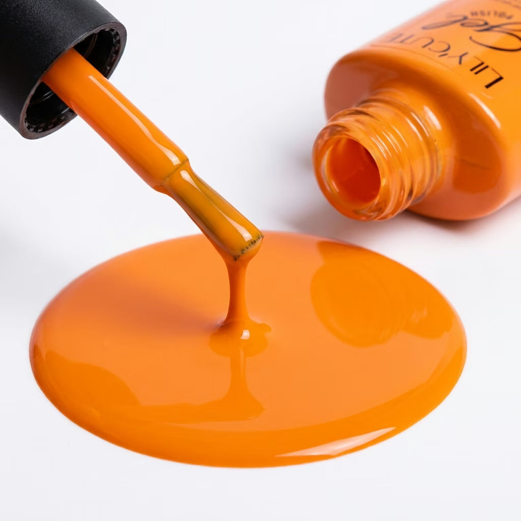 LILYCUTE Tangerine Nail Gel Polish 7ml (X106) UV LED - LILYCUTE - Brush Drip
