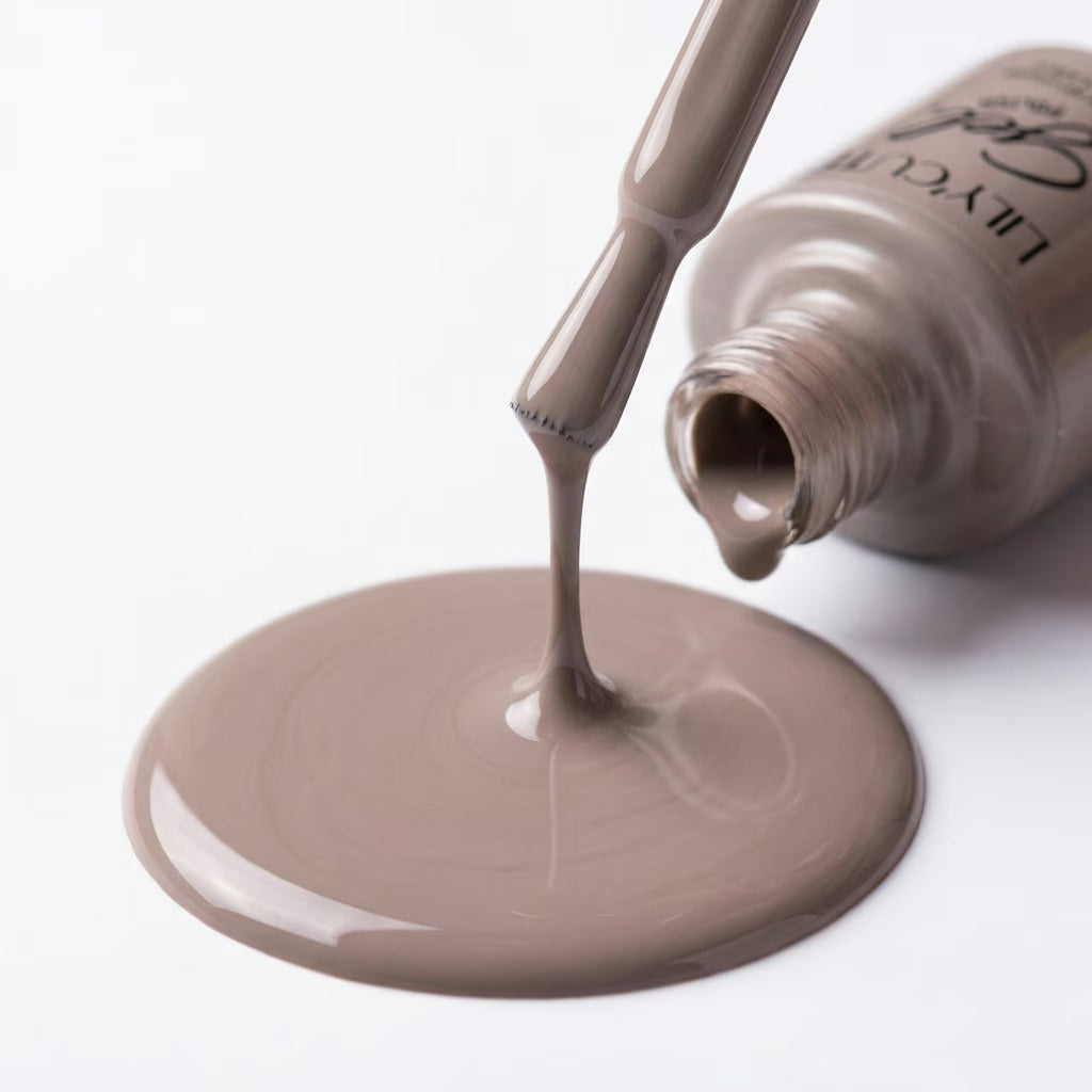 LILYCUTE Taupe Nail Gel Polish 7ml (X011) UV LED - LILYCUTE - Brush Drip