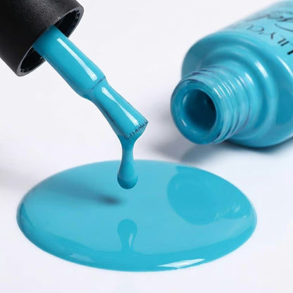LILYCUTE Turquoise Blue Nail Gel Polish 7ml (X084) UV LED - LILYCUTE - Brush Drip