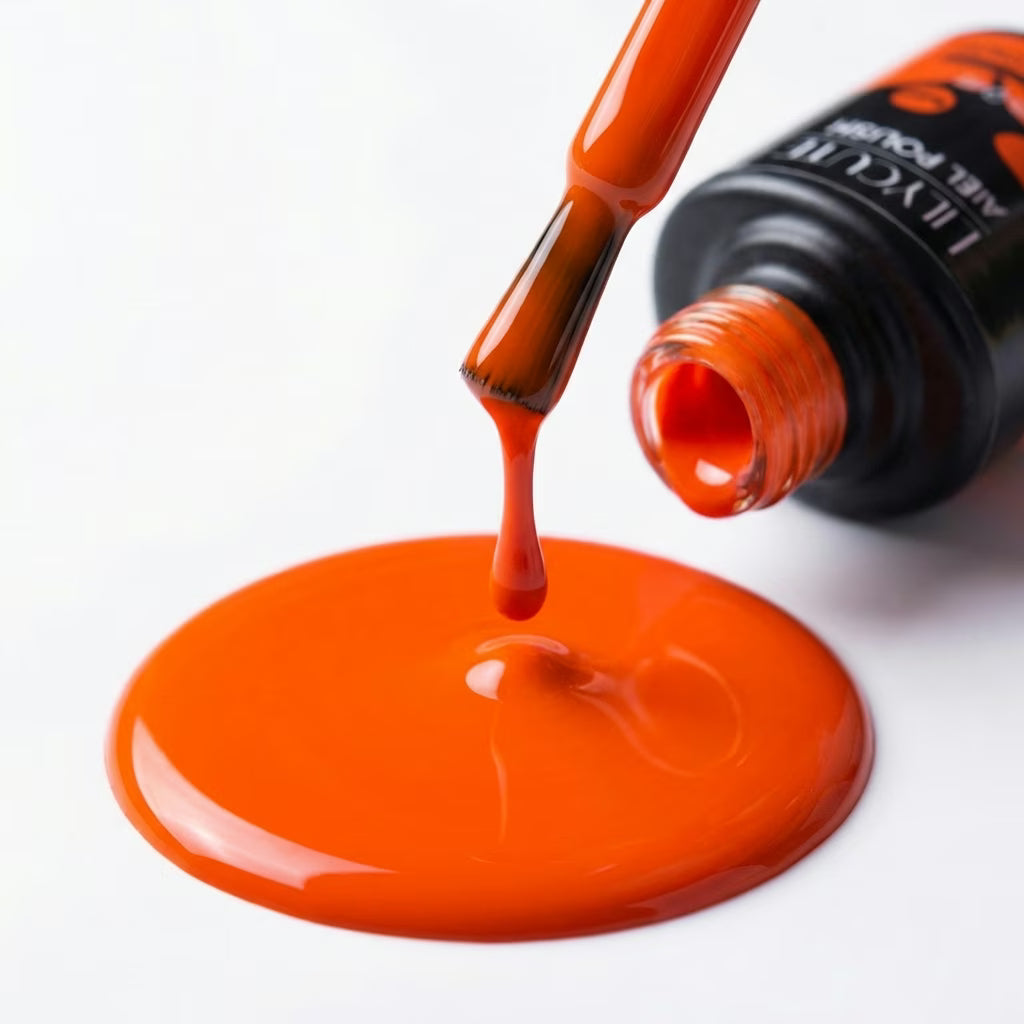 LILYCUTE Vivid Orange Nail Gel Polish 7ml (X099) UV LED - LILYCUTE - Brush Drip