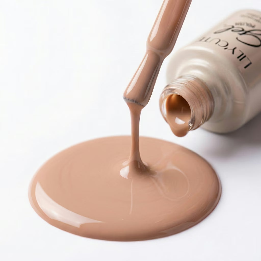 LILYCUTE Warm Nude Nail Gel Polish 7ml (X010) UV LED - LILYCUTE - Brush Drip